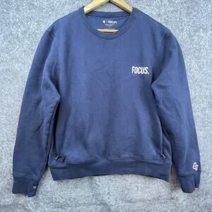 FourLaps Sweatshirt Mens Large Blue Focus Athleisure Workout Pockets Recycled